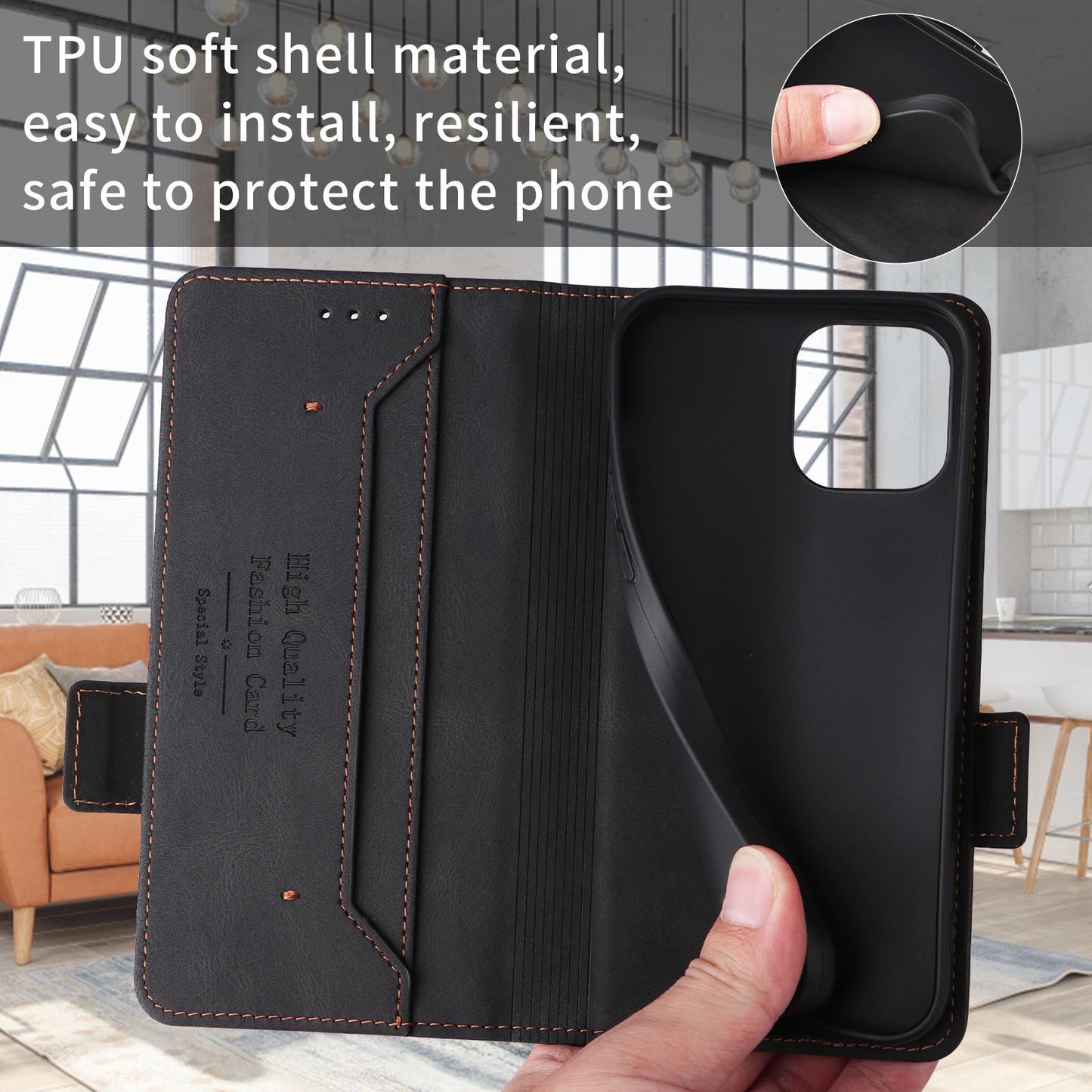 For Redmi Note 17 5G / 4G Global 171mm Magnetic Clasp Leather Phone Case(Black)