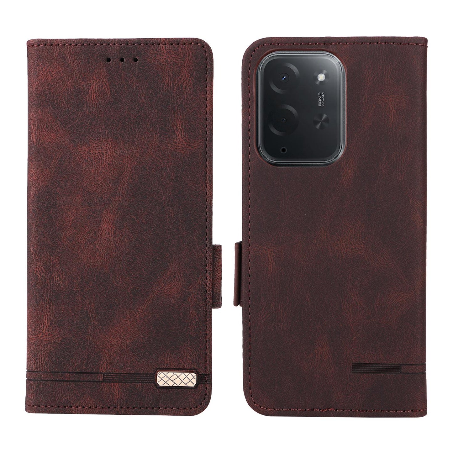 For Xiaomi Poco C95 Pro Magnetic Clasp Leather Phone Case(Brown)