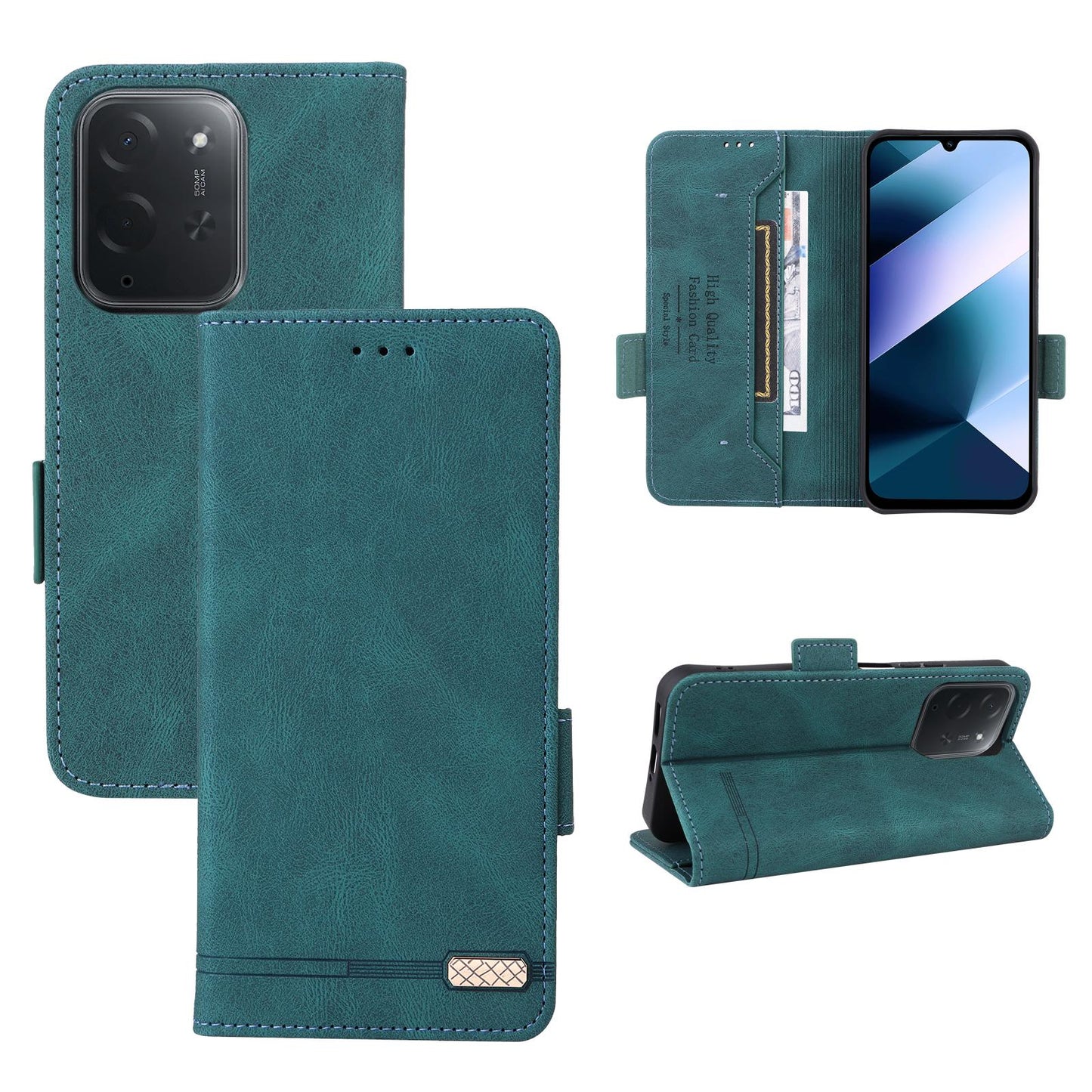 For Xiaomi Poco C95 Pro Magnetic Clasp Leather Phone Case(Green)