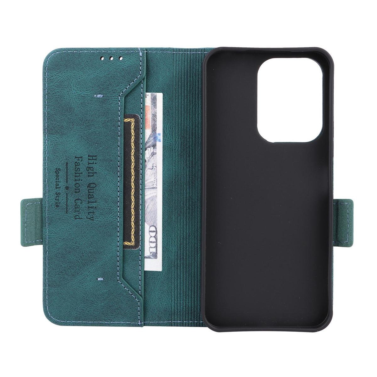 For Xiaomi Poco C95 Pro Magnetic Clasp Leather Phone Case - Green - EDA006634416B