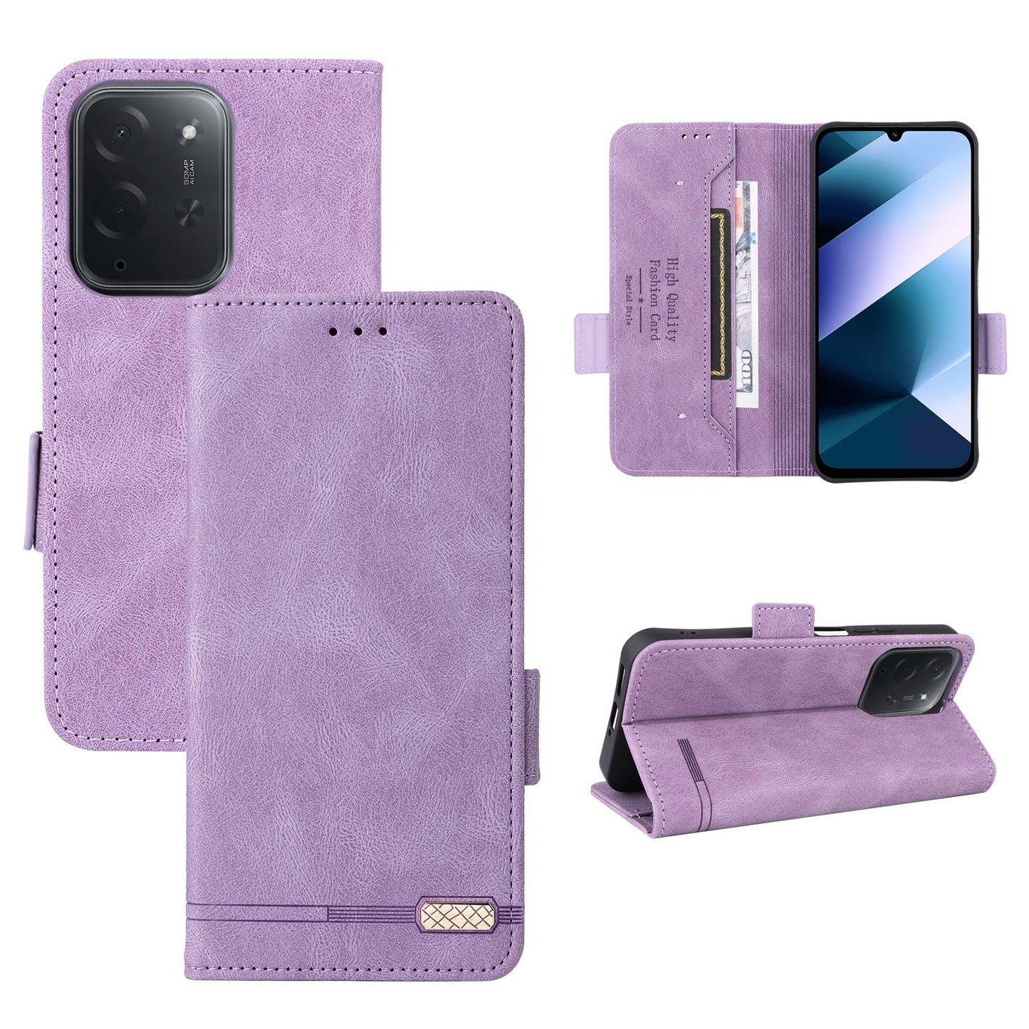 For Xiaomi Poco C95 Pro Magnetic Clasp Leather Phone Case(Purple)