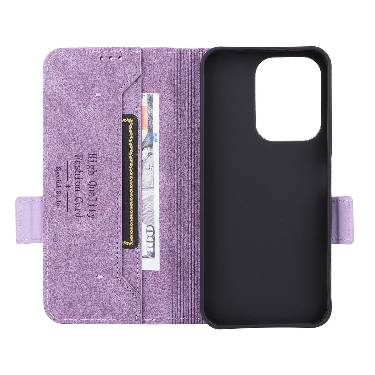 For Xiaomi Poco C95 Pro Magnetic Clasp Leather Phone Case - Purple - EDA006634416C
