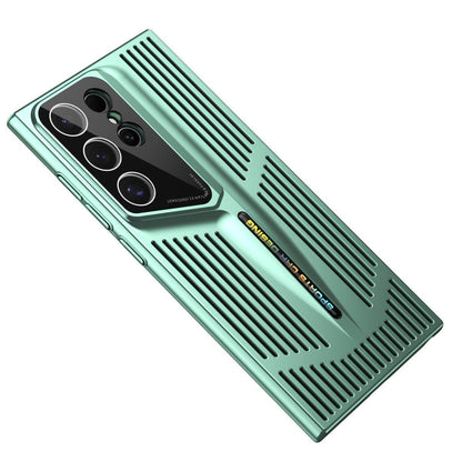 For Galaxy S26 Ultra 5G Blade Cooling PC Full Coverage Phone Case - Cyan - EDA006641713F