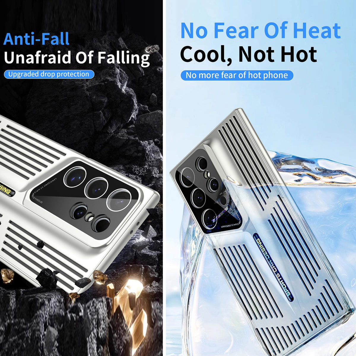 For Galaxy S26 Ultra 5G Blade Cooling PC Full Coverage Phone Case - Dark Purple - EDA006641713A