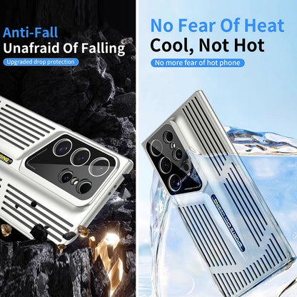 For Galaxy S26 Ultra 5G Blade Cooling PC Full Coverage Phone Case - Dark Purple - EDA006641713A