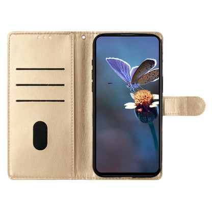 For Redmi K90 Pro Max/Poco F8 Ultra Cherry Blossom Butterfly Skin Feel Embossed PU Phone Case(Gold)