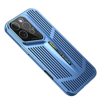 For iPhone 16 Pro Blade Cooling PC Full Coverage Phone Case - Blue - EDA006642916E