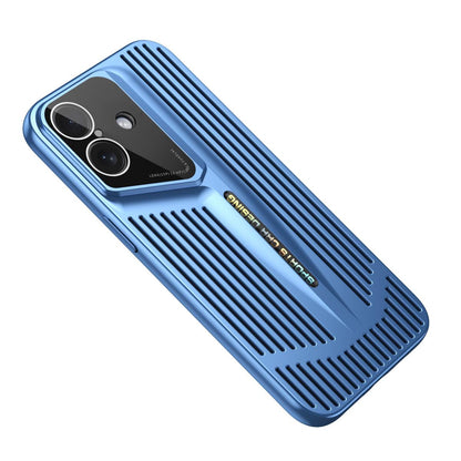 For iPhone 16 Blade Cooling PC Full Coverage Phone Case - Blue - EDA006642918E