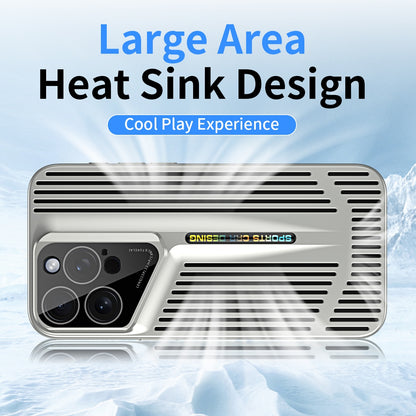 For iPhone 16 Blade Cooling PC Full Coverage Phone Case - Dark Purple - EDA006642918A
