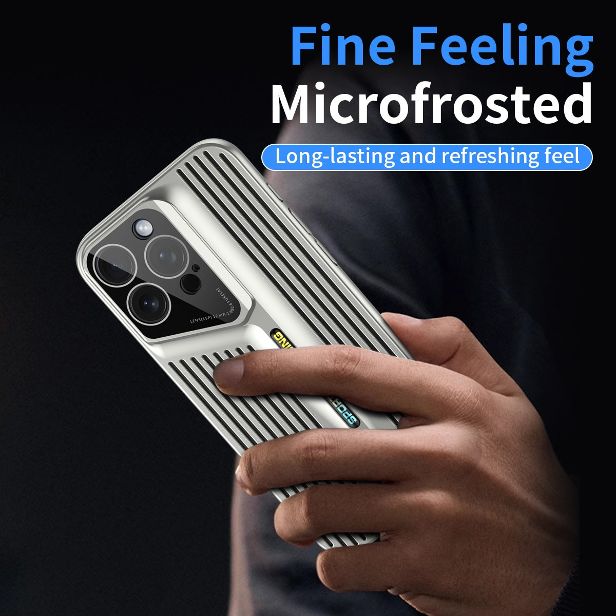For iPhone 16 Pro Blade Cooling PC Full Coverage Phone Case - Red - EDA006642916D