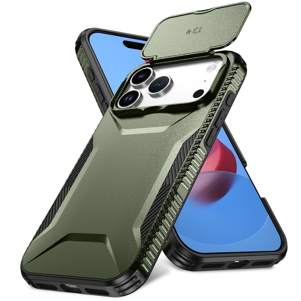 For iPhone 18 Pro Max / 18 Pro Max Sliding Camshield Phone Case - Alpine Green - EDA006651722A