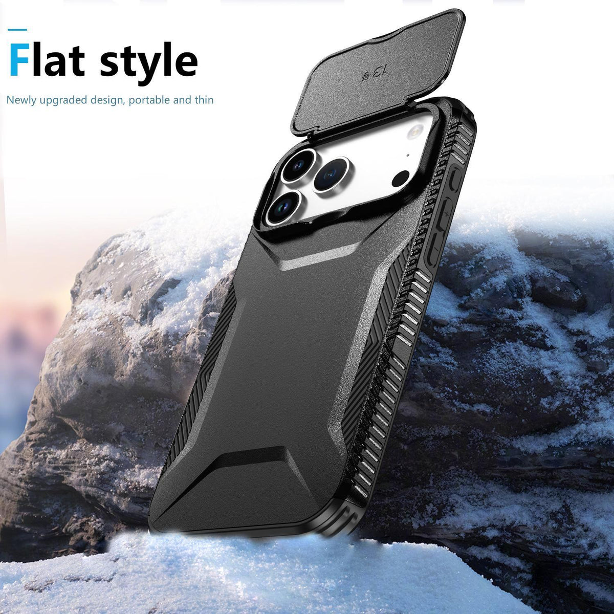 For iPhone 18 Pro Max / 18 Pro Max Sliding Camshield Phone Case - Black - EDA006651722D