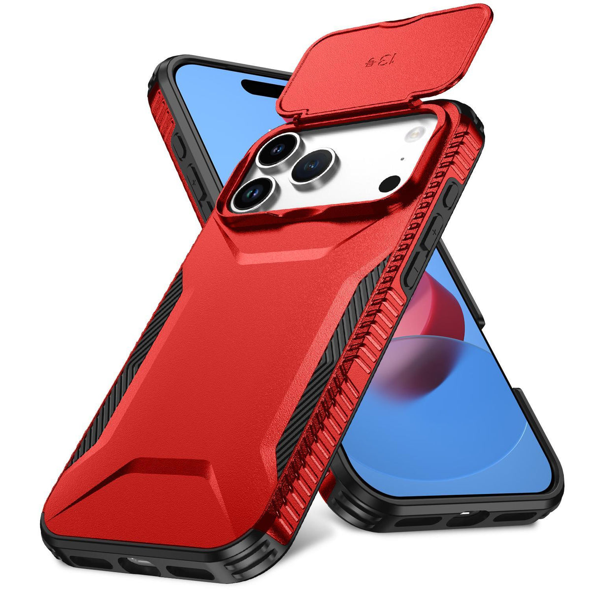 For iPhone 18 Pro Max / 18 Pro Max Sliding Camshield Phone Case - Red - EDA006651722E