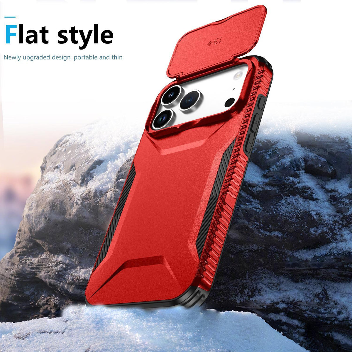 For iPhone 18 Pro Max / 18 Pro Max Sliding Camshield Phone Case - Red - EDA006651722E