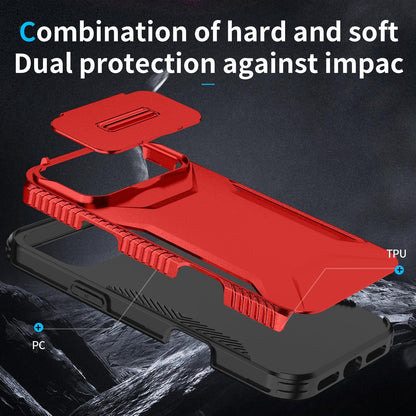 For iPhone 18 Pro Max / 18 Pro Max Sliding Camshield Phone Case - Red - EDA006651722E
