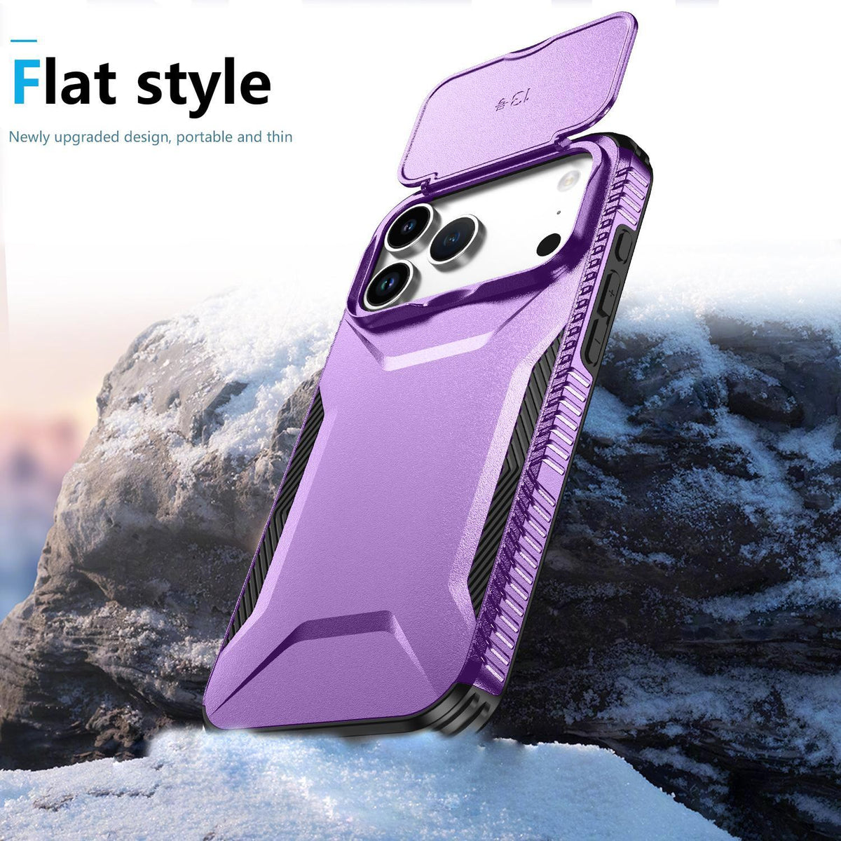For iPhone 18 Pro Max / 18 Pro Max Sliding Camshield Phone Case - Purple - EDA006651722H
