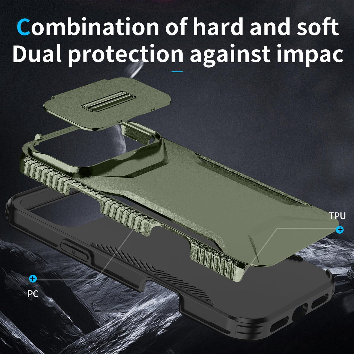 For iPhone 18 Pro / 18 Pro Sliding Camshield Phone Case - Alpine Green - EDA006651723A