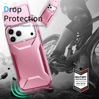 For iPhone 18 Pro / 18 Pro Sliding Camshield Phone Case - Pink + Rose Red - EDA006651723C