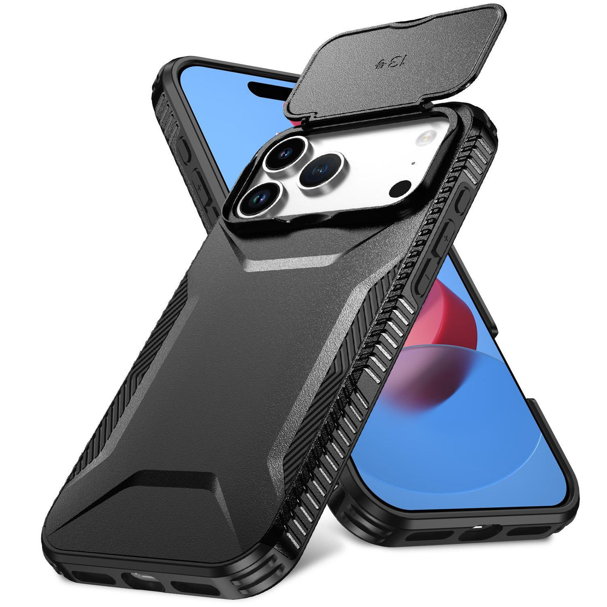 For iPhone 18 Pro / 18 Pro Sliding Camshield Phone Case - Black - EDA006651723D
