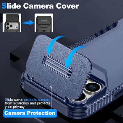 For iPhone 18 Pro / 18 Pro Sliding Camshield Phone Case - Blue - EDA006651723G