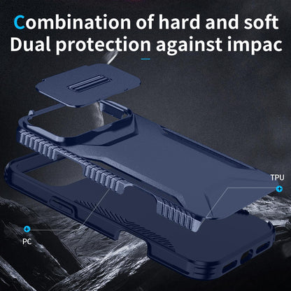 For iPhone 18 Pro / 18 Pro Sliding Camshield Phone Case - Blue - EDA006651723G