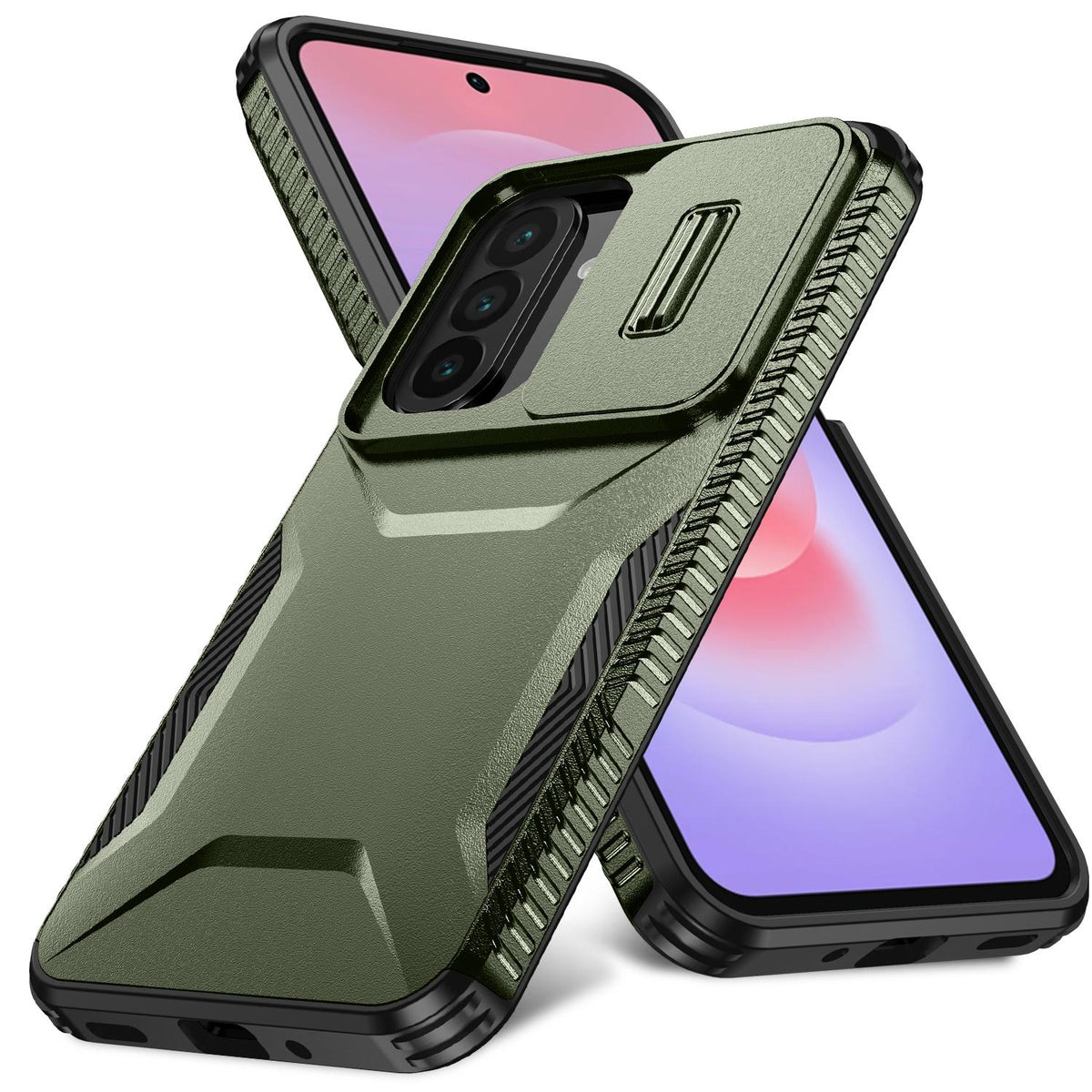 For Galaxy A27 5G Sliding Camshield Phone Case - Alpine Green - EDA006652213A