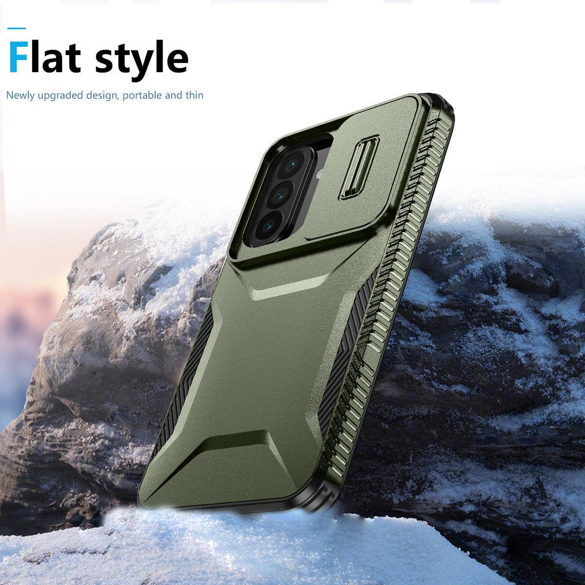 For Galaxy A27 5G Sliding Camshield Phone Case - Alpine Green - EDA006652213A