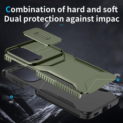For Galaxy A27 5G Sliding Camshield Phone Case - Alpine Green - EDA006652213A
