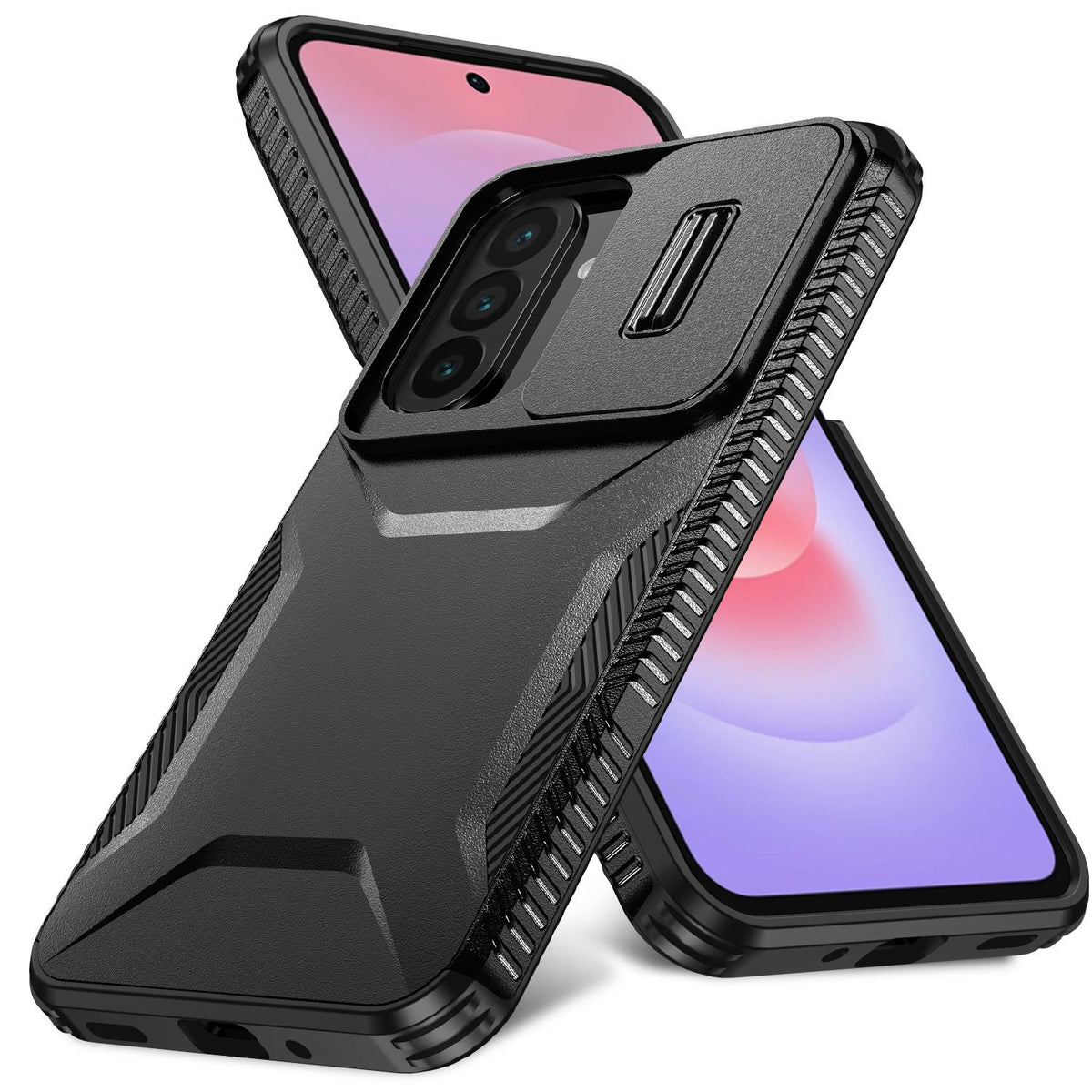 For Galaxy A27 5G Sliding Camshield Phone Case - Black - EDA006652213D