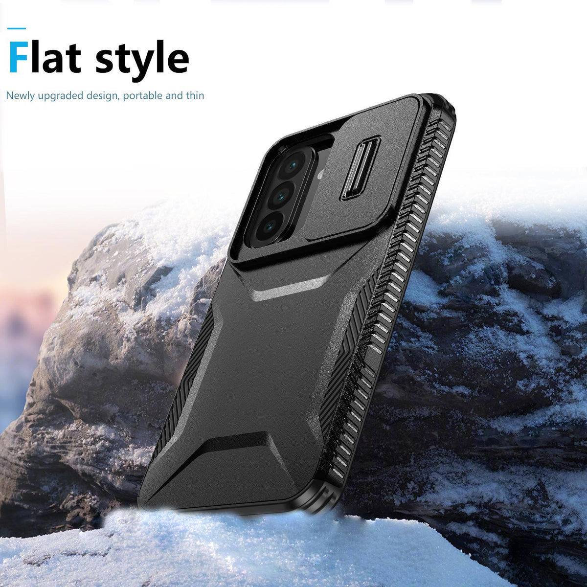 For Galaxy A27 5G Sliding Camshield Phone Case - Black - EDA006652213D