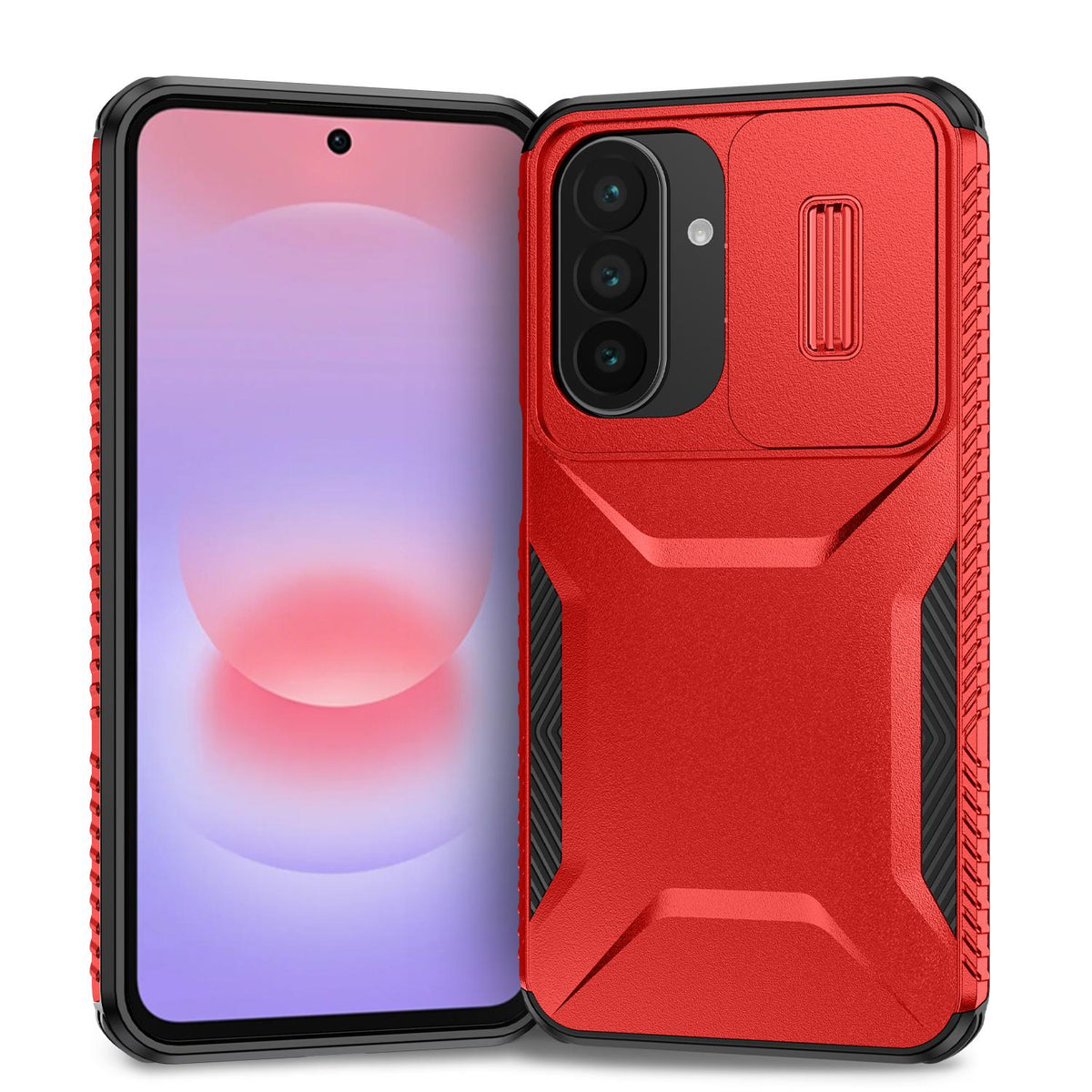For Galaxy A27 5G Sliding Camshield Phone Case - Red - EDA006652213E