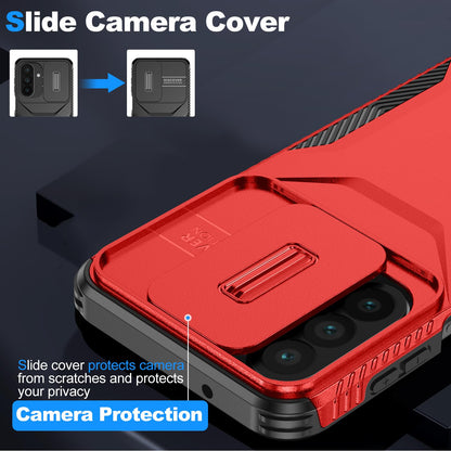 For Galaxy A27 5G Sliding Camshield Phone Case - Red - EDA006652213E