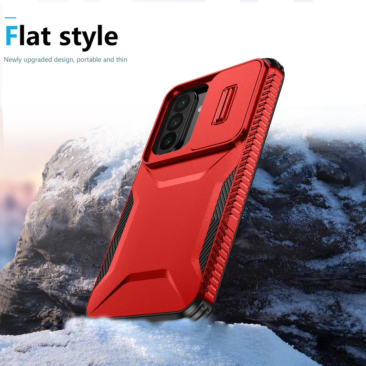 For Galaxy A27 5G Sliding Camshield Phone Case - Red - EDA006652213E