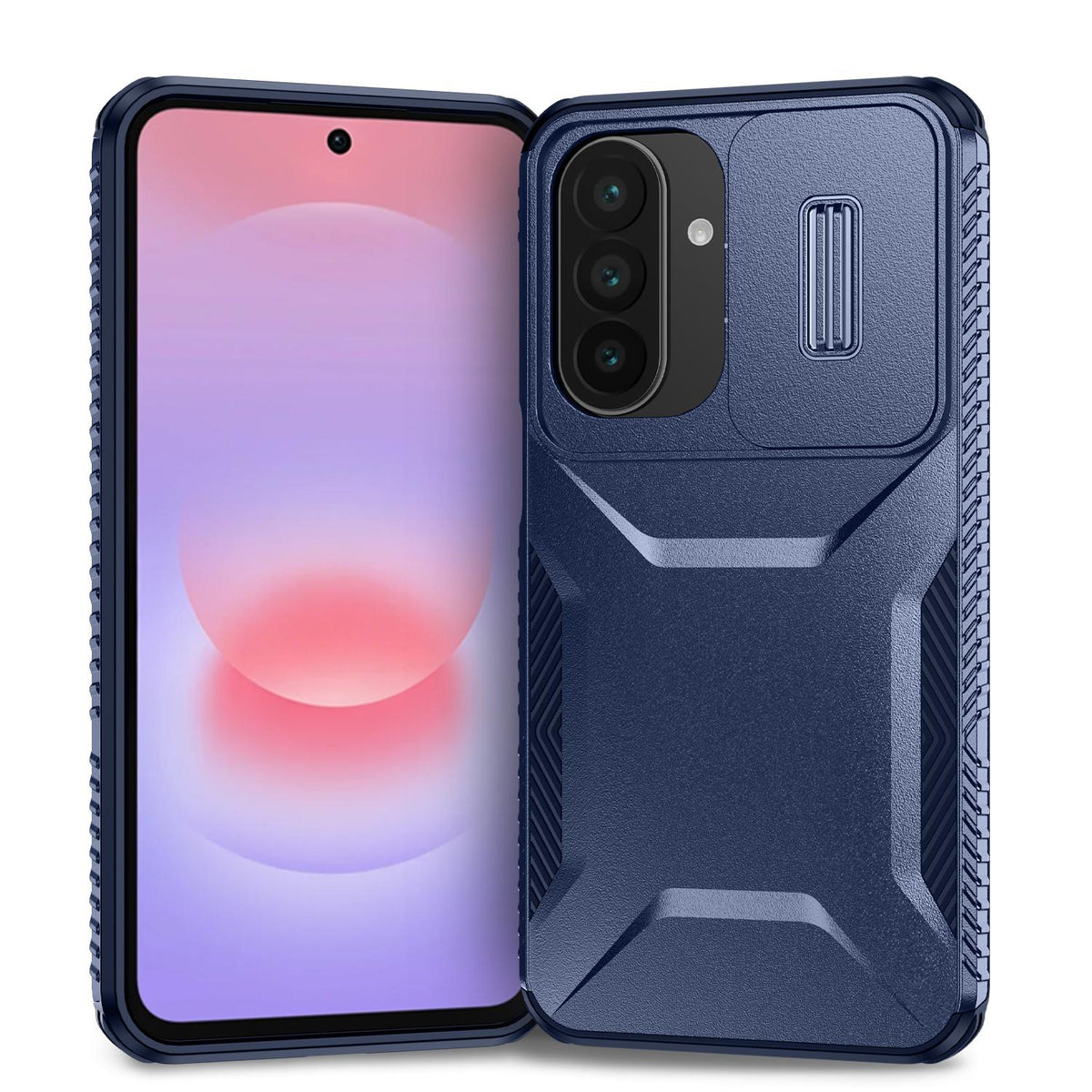 For Galaxy A27 5G Sliding Camshield Phone Case - Blue - EDA006652213G