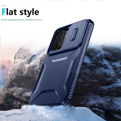 For Galaxy A27 5G Sliding Camshield Phone Case - Blue - EDA006652213G