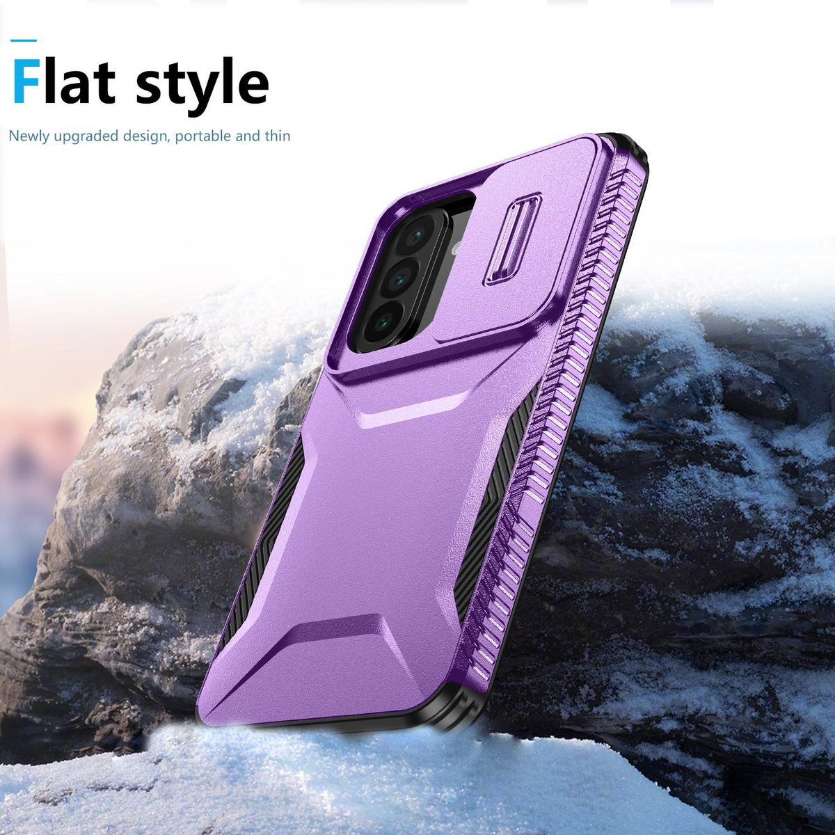For Galaxy A27 5G Sliding Camshield Phone Case - Purple - EDA006652213H