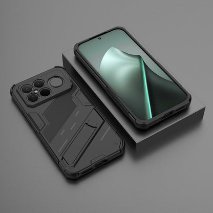 For Redmi K90 Pro Max / Poco F8 Ultra Punk Armor 2 in 1 PC + TPU Phone Case with Holder(Black)