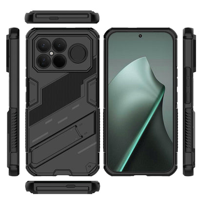 For Redmi K90 Pro Max / Poco F8 Ultra Punk Armor 2 in 1 PC + TPU Phone Case with Holder(Black)