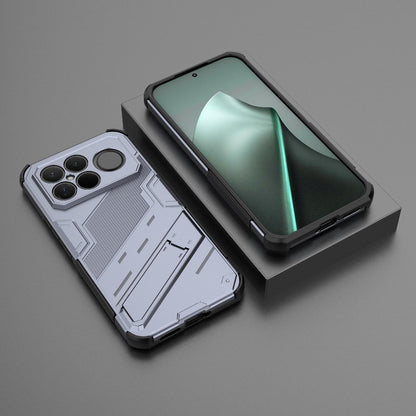 For Redmi K90 Pro Max / Poco F8 Ultra Punk Armor 2 in 1 PC + TPU Phone Case with Holder(Grey)