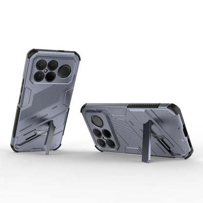 For Redmi K90 Pro Max / Poco F8 Ultra Punk Armor 2 in 1 PC + TPU Phone Case with Holder(Grey)