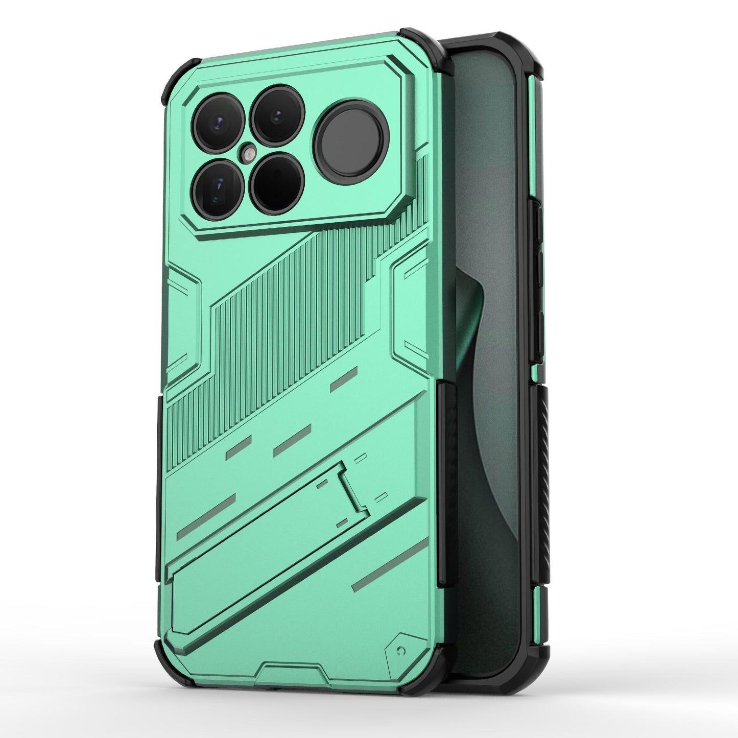 For Redmi K90 Pro Max / Poco F8 Ultra Punk Armor 2 in 1 PC + TPU Phone Case with Holder(Green)