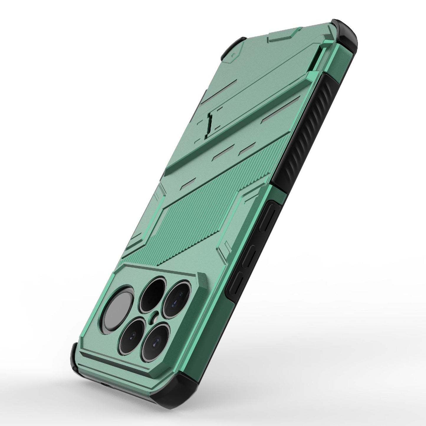 For Redmi K90 Pro Max / Poco F8 Ultra Punk Armor 2 in 1 PC + TPU Phone Case with Holder(Green)