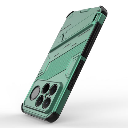 For Redmi K90 Pro Max / Poco F8 Ultra Punk Armor 2 in 1 PC + TPU Phone Case with Holder(Green)