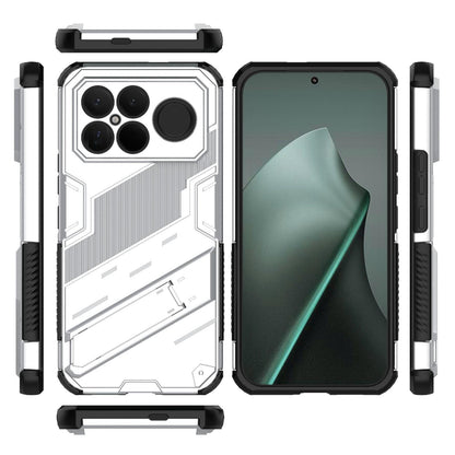 For Redmi K90 Pro Max / Poco F8 Ultra Punk Armor 2 in 1 PC + TPU Phone Case with Holder(White)