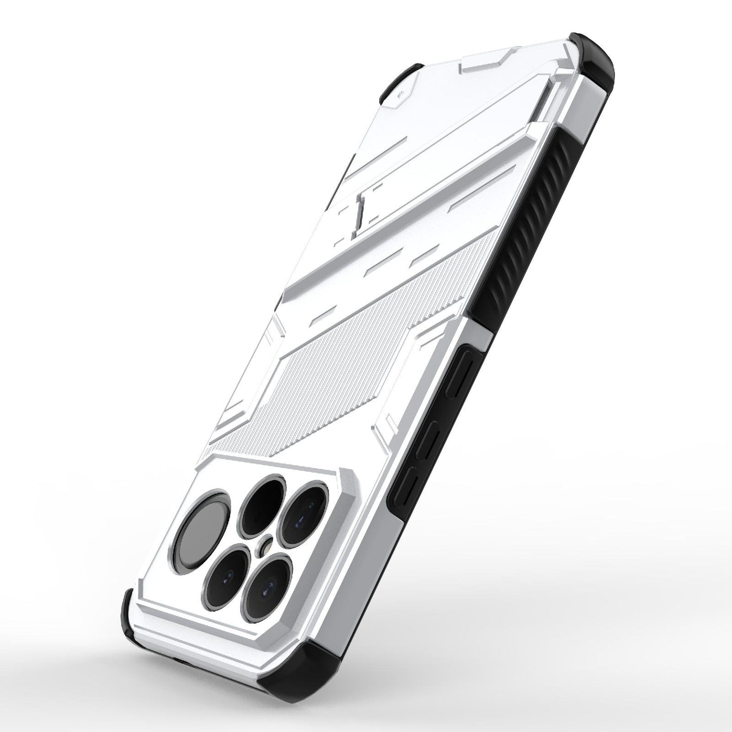 For Redmi K90 Pro Max / Poco F8 Ultra Punk Armor 2 in 1 PC + TPU Phone Case with Holder(White)