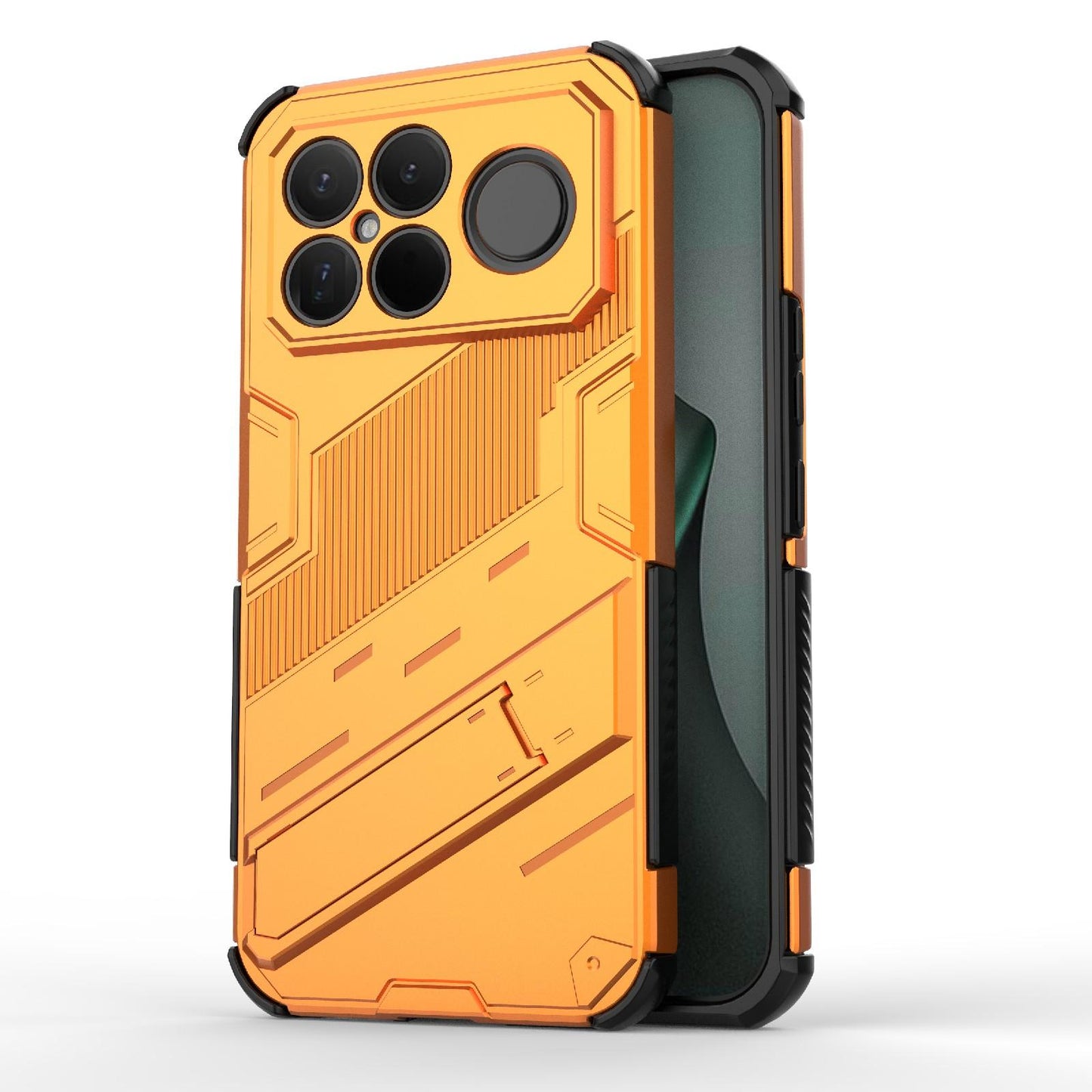 For Redmi K90 Pro Max / Poco F8 Ultra Punk Armor 2 in 1 PC + TPU Phone Case with Holder(Orange)