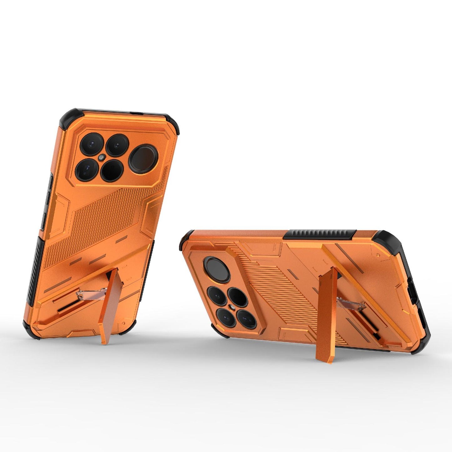 For Redmi K90 Pro Max / Poco F8 Ultra Punk Armor 2 in 1 PC + TPU Phone Case with Holder(Orange)
