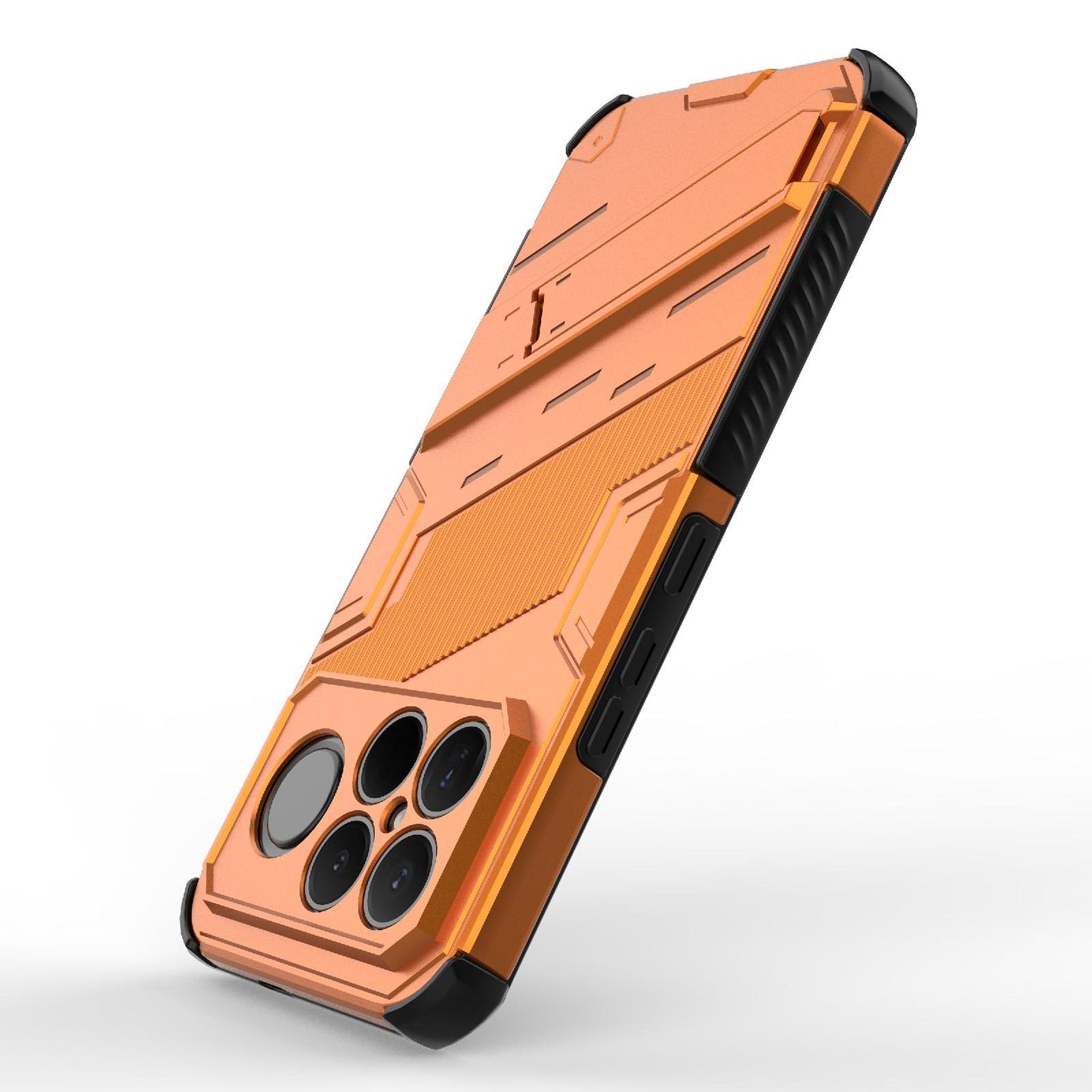 For Redmi K90 Pro Max / Poco F8 Ultra Punk Armor 2 in 1 PC + TPU Phone Case with Holder(Orange)