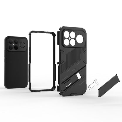 For Redmi K90 Pro Max / Poco F8 Ultra Punk Armor 2 in 1 PC + TPU Phone Case with Holder(Orange)