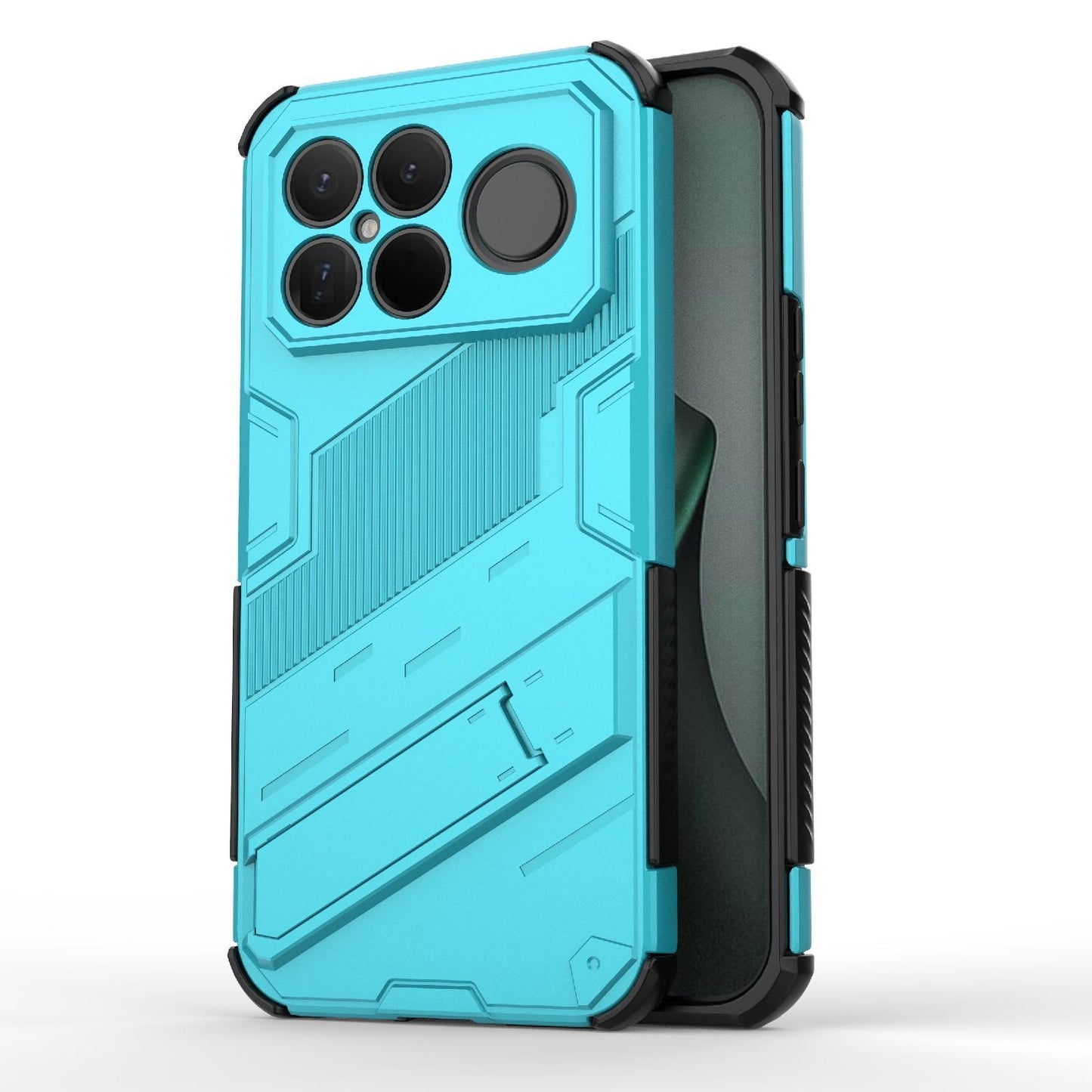 For Redmi K90 Pro Max / Poco F8 Ultra Punk Armor 2 in 1 PC + TPU Phone Case with Holder(Blue)